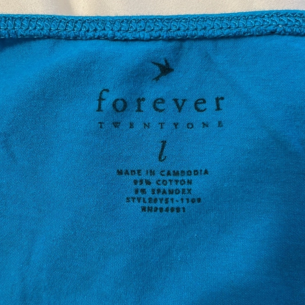 Forever 21 Vibrant Teal Blue Lace Camisole, Size Small - Picture 4 of 5